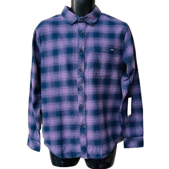 Billabong Men’s Plaid Coastline Flannel Button Down ABYWT00116 Size S - Picture 9 of 10